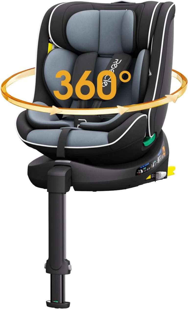 REECLE i-Size 360° 40–150 cm — Noir avec jambe de force